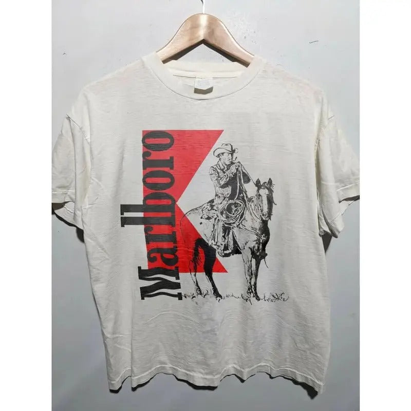 Vintage Marlboro Cowboy Wild West Shirt, Country Music Shirt, Cowboy Shirt, Boho Shirt, Cowboy Tshirt, Country Music ...
