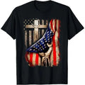 Vintage Mens Faith Over Fear Christian Cross American Flag T-Shirt Made in USA Hoodie, Sweatshirt | PureTeeCo.com