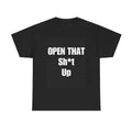 Vintage Open That Shit Up T-Shirt, Y2K Playboi Carti Inspired Graphic Tee, Funny TikTok Slogan Cotton Top, Menswear...