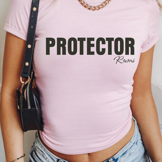 Vintage PROTECTOR Rumi Cowboy Concert Baby Tee, Western Crop Top, Western Bachelorette Baby Tee, retro cowboy shirt, crop top, Concert Shirt
