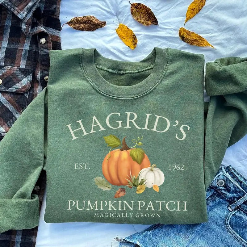 Vintage Pumpkin Patch Sweatshirt, Vintage Pumpkin Shirt, Retro Halloween Hoodie, Halloween Pumpkin Sweatshirt, Halloween Farm Shirt, Magical Grown Hoodie