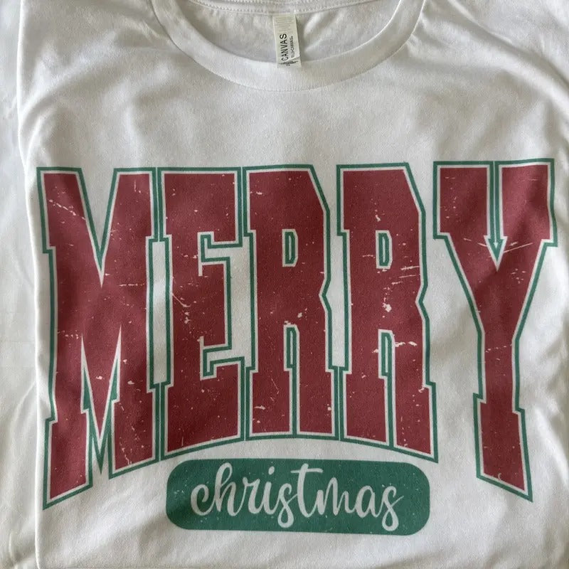 Vintage Retro Merry Christmas T Shirt White T Shirt Christmas Hoodie, Sweatshirt | PureTeeCo.com