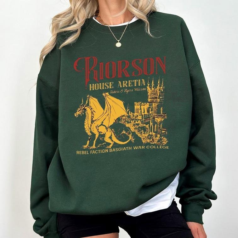 Vintage Riorsin House Aretia Shirt, Fourth Wing Shirt, Onyx Storm Tee Shirt, Bookish Lover Shirt, Dragon Ride Shirt, Gift...