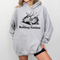 Vintage Rolling Fatties Cat Hoodie, Funny Meme Fat Cat Graphic Hoodies, Sarcastic Rolling Hoodie,  Adult Humor Hoodies,...