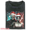 Vintage SPOOKY AND BRIGHT CHRISTMAS T-SHIRT, Funny graphic 90' Graphic tee Womenswear Top Hoodie, Sweatshirt | PureTeeCo.com