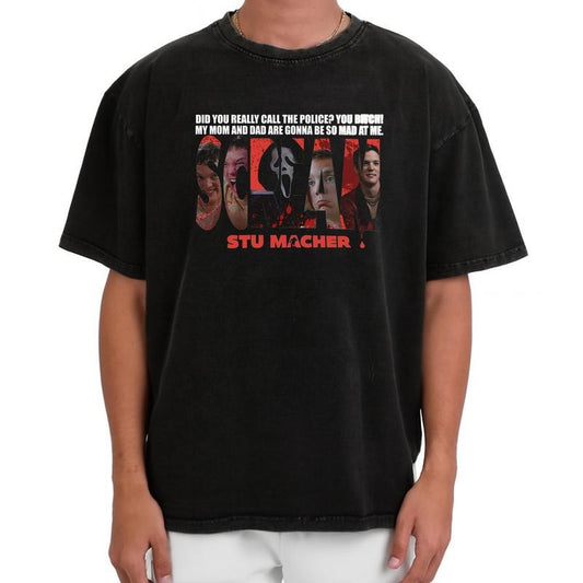 Vintage Scream Horror Stu Macher T-Shirt, Halloween Iconic Movie Inspired, Retro 90s Matthew Lillard Movie, Matthew Lillard Merch for Fans