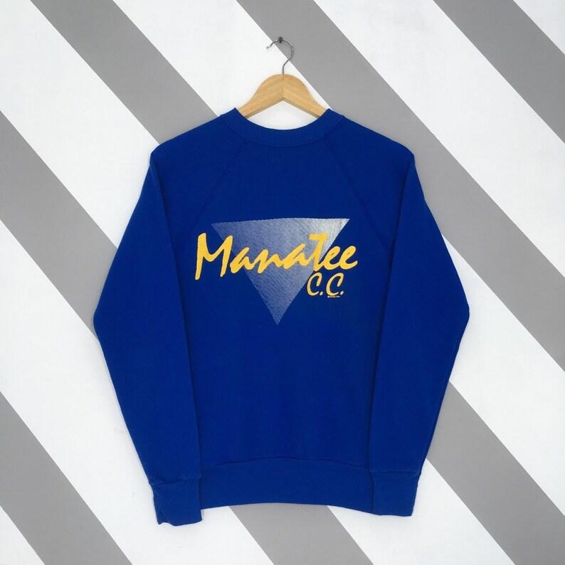Vintage State College Of Florida Manatee-Sarasota Sweatshirt Small Manatee C.C. Spell Out Crewneck Manatee College...