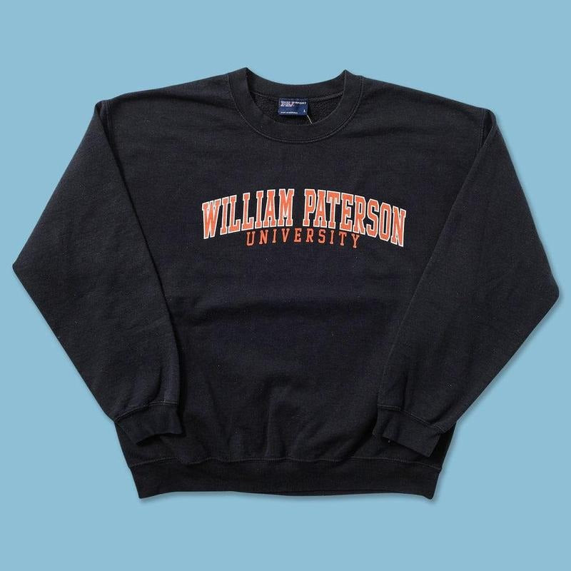 Vintage William Paterson Sweater - 100% Cotton - Men's Sweatshirt - Menswear Hoodie Tops T-Shirts | PureTeeCo.com