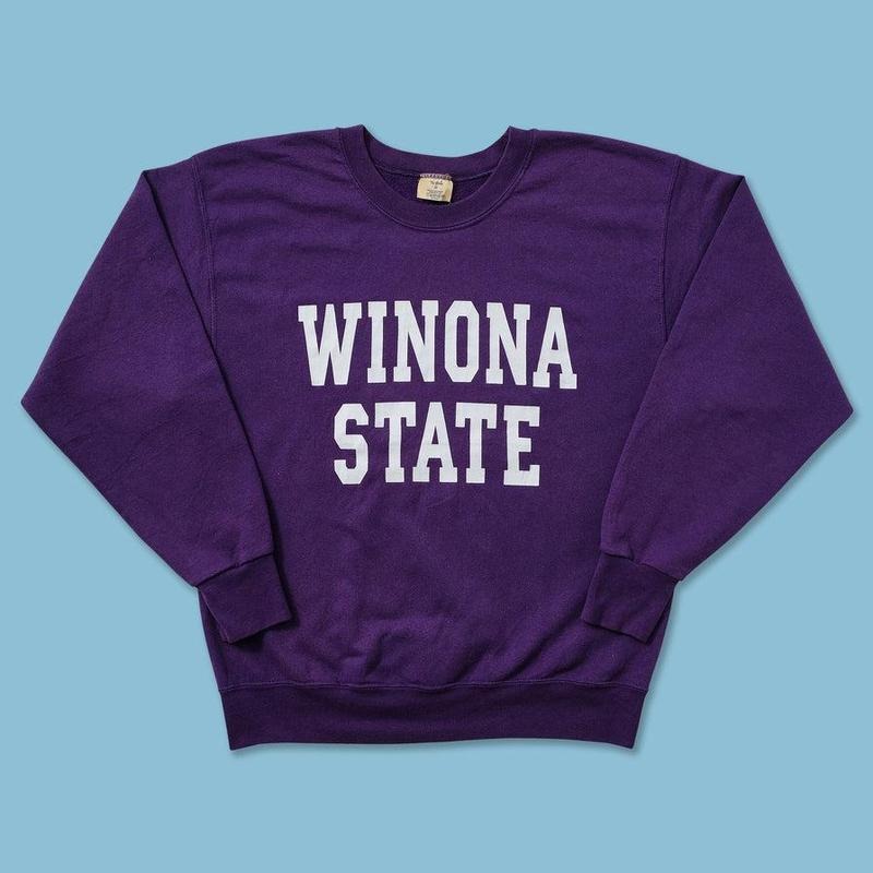 Vintage Winona State Sweater - 100% Cotton Pullover for Men and Women Menswear Hoodie T-Shirts, Sweatshirt | PureTeeCo.com