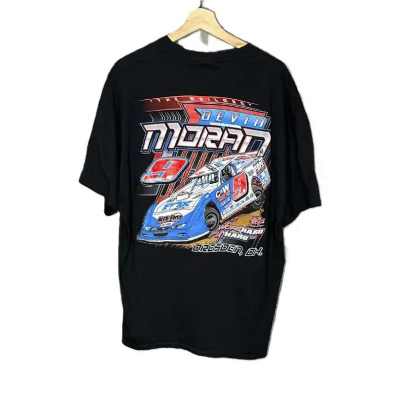 VintageY2K 2010s Devin Moran Late Model Dirt Track Racing Graphic T-Shirt- Vintage y2k tshirt Menswear Top Hoodie, Sweatshirt