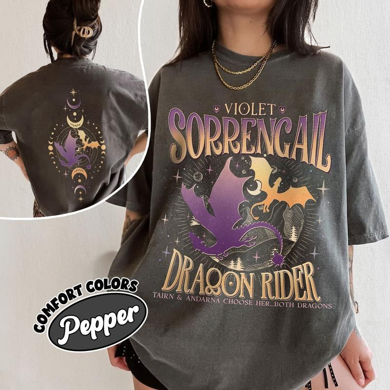 Violent Little Thing Comfort Colors Shirt, Fourth Wing Dragon Riders Quadrant Bookworm T Shirt, Basgiath War College...