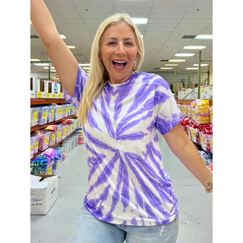 Violet Twist Tie-Dye Tee - Blank Hoodie, Sweatshirt | PureTeeCo.com