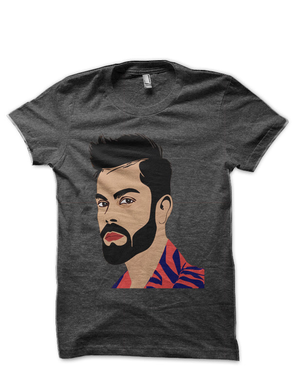 Virat Kohli Charcoal Grey T-Shirt Hoodie, Sweatshirt | PureTeeCo.com