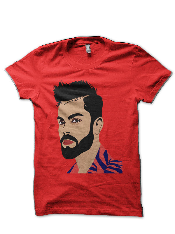 Virat Kohli Red T-Shirt Style001 Hoodie, Sweatshirt | PureTeeCo.com