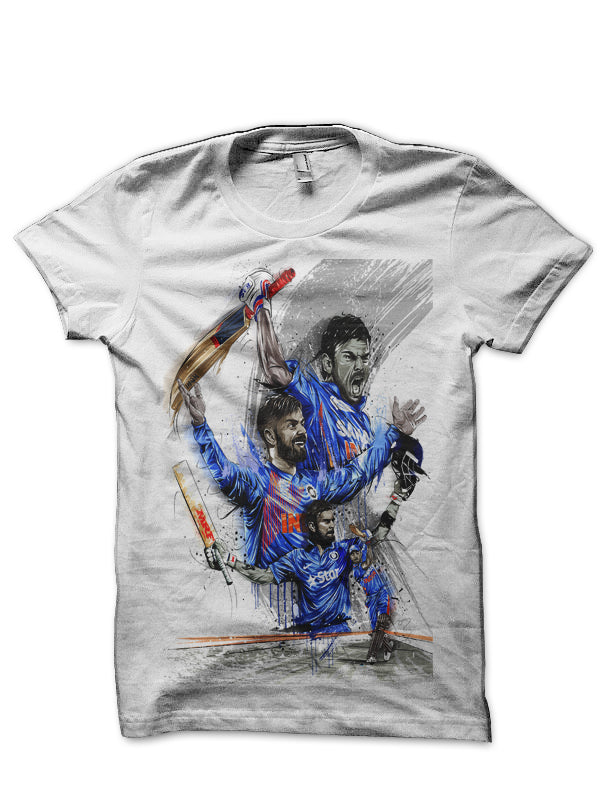 Virat Kohli White T-Shirt Style005 Hoodie, Sweatshirt | PureTeeCo.com