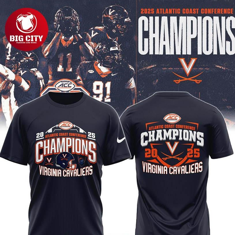 Virginia Cavaliers Atlantic Coast Conference Champions 2025 Two Sided Shirt
