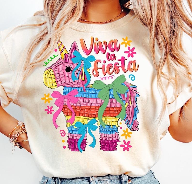 Viva La Fiesta Mexican Pinata Coquette Party Fiesta Vibes Festival 2025 T-Shirt Hoodie, Sweatshirt | PureTeeCo.com