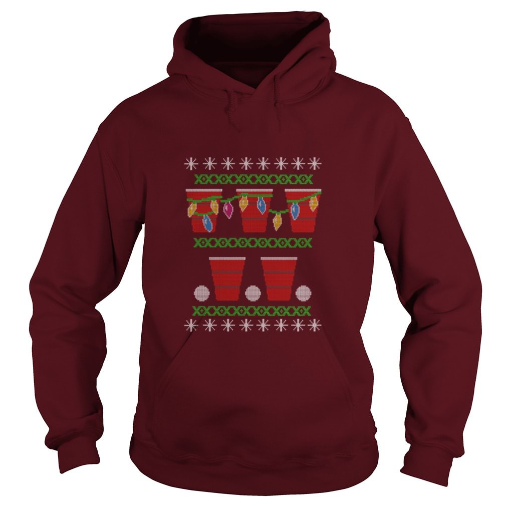 Beer pong ugly christmas sweater