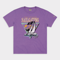 Washington Huskies Retro Sailgating Vintage Heavyweight Tee Hoodie, Sweatshirt | PureTeeCo.com (Image 1)