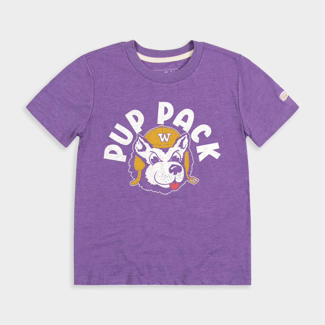 Washington "Pup Pack" Youth Tee Hoodie, Sweatshirt | PureTeeCo.com