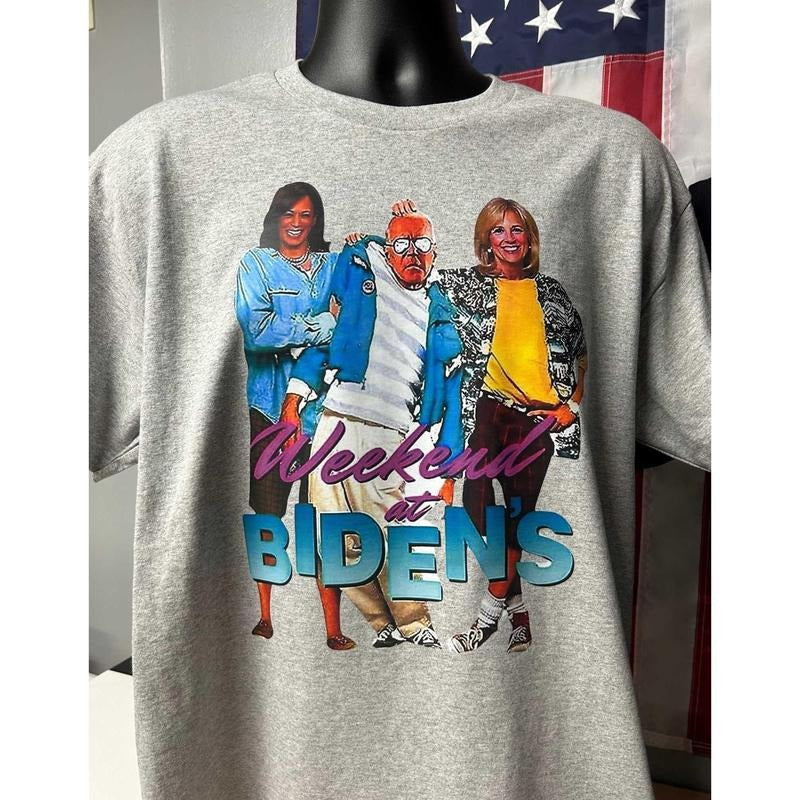 WEEKEND AT BIDENS, Short sleeve shirt Hoodie, Sweatshirt | PureTeeCo.com