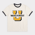 Wake Forest Retro Ringer Tee Hoodie, Sweatshirt | PureTeeCo.com