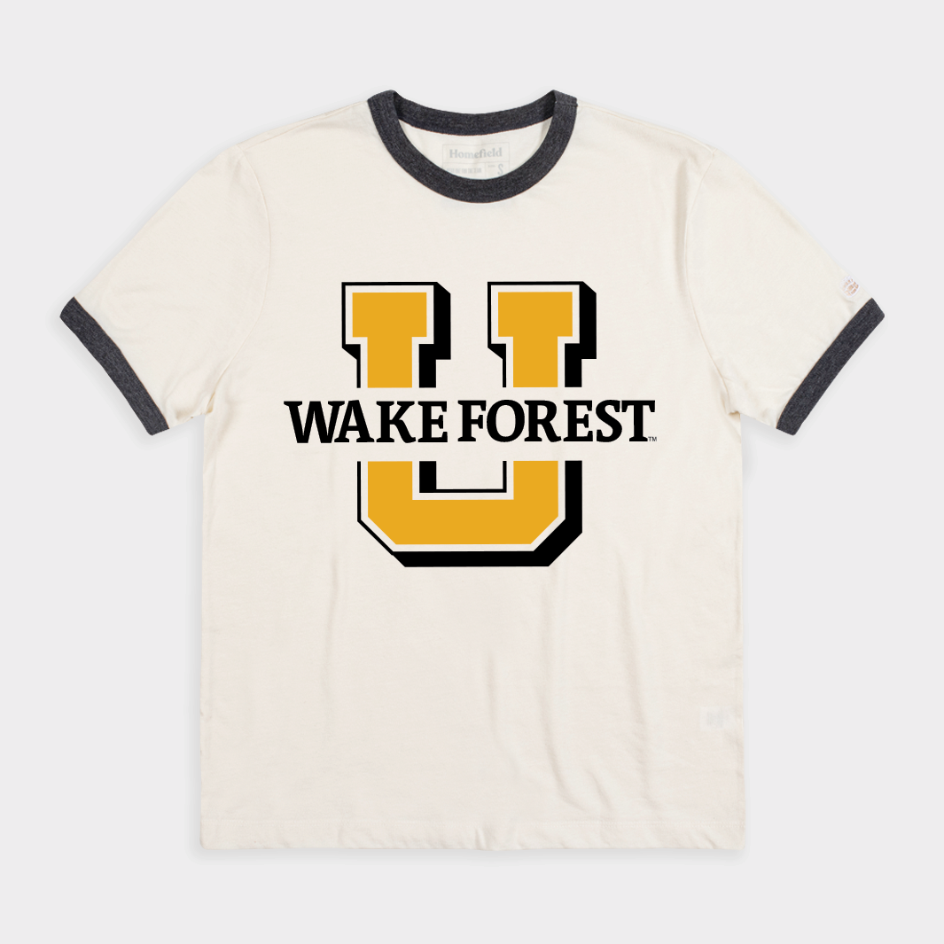 Wake Forest Retro Ringer Tee Hoodie, Sweatshirt | PureTeeCo.com