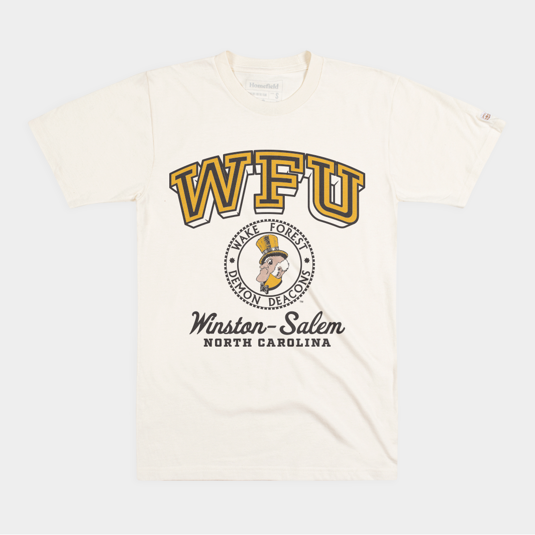 Wake Forest Vintage "WFU" Tee Hoodie, Sweatshirt | PureTeeCo.com (Image 1)
