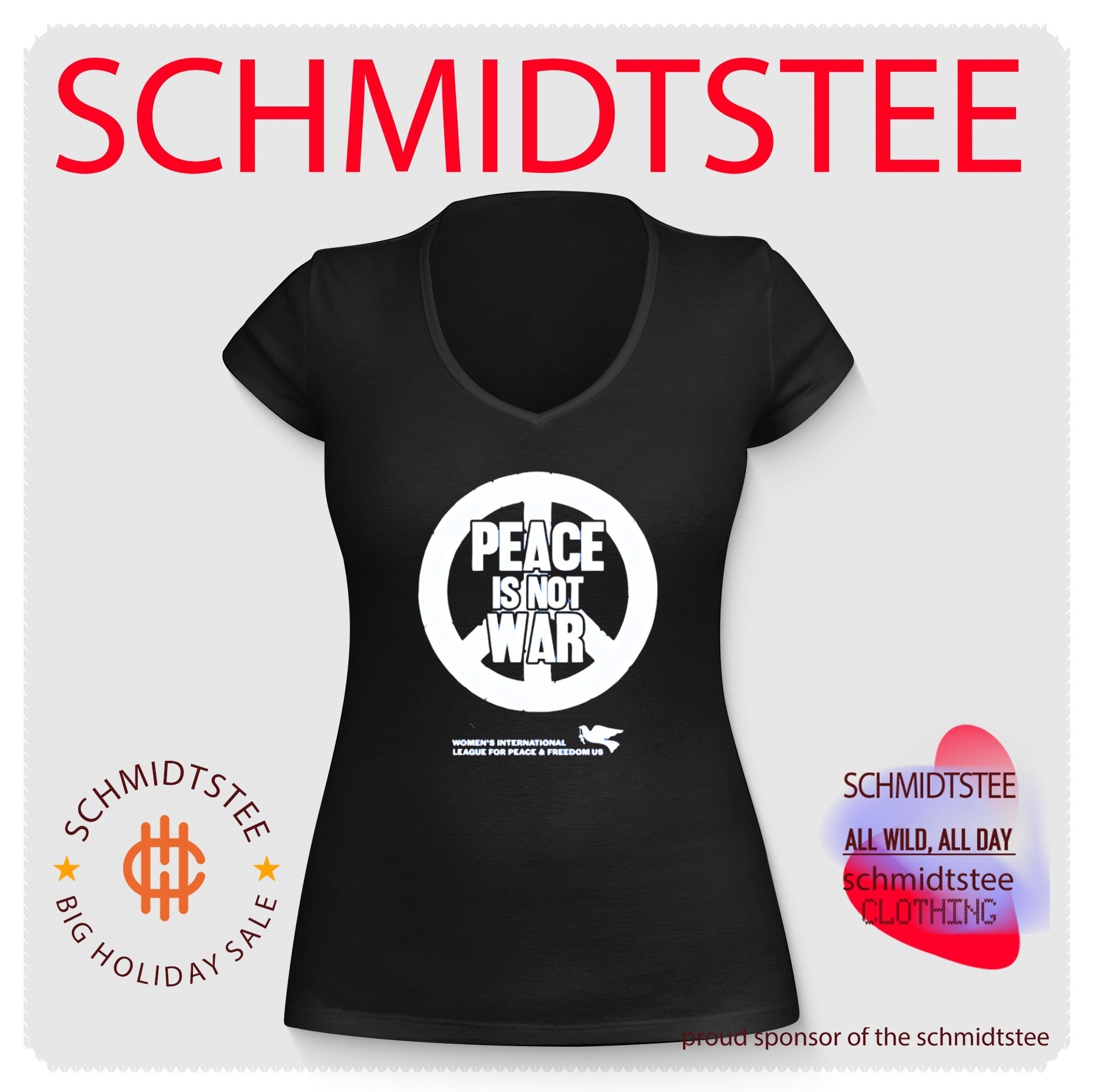 WILPFUS Peace Not War logo shirt