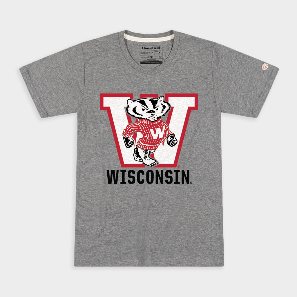 Vintage Bucky Badger Wisconsin Tee Style001 Hoodie, Sweatshirt | PureTeeCo.com