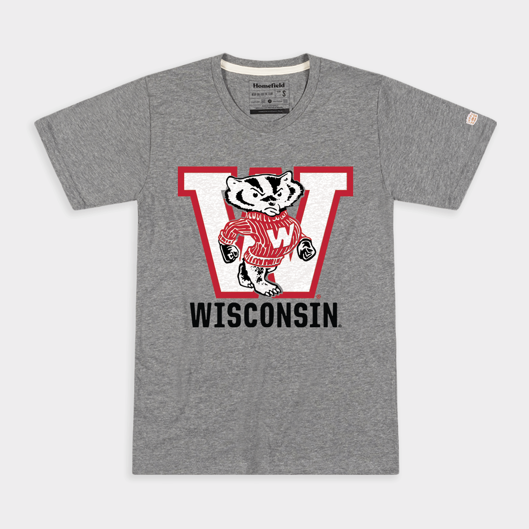 Vintage Bucky Badger Wisconsin Tee Style001 Hoodie, Sweatshirt | PureTeeCo.com