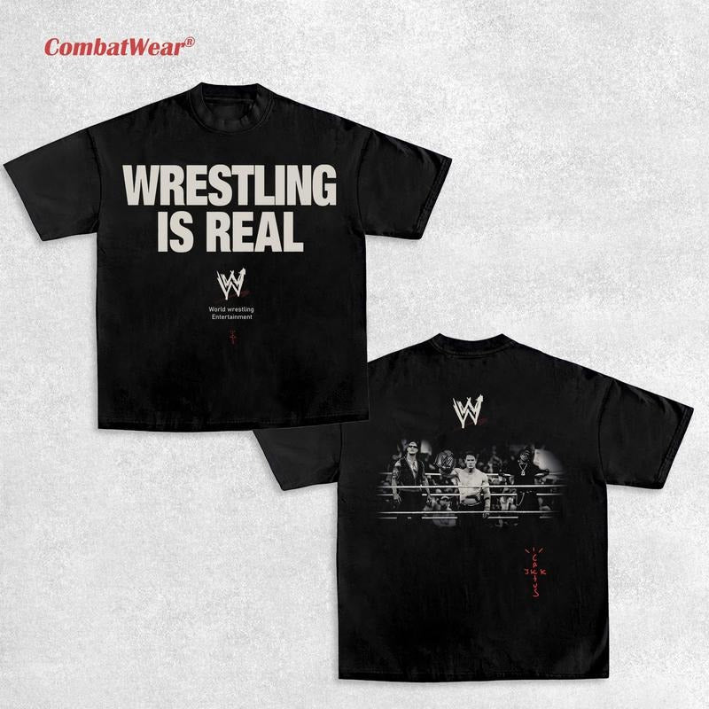 WRESTLING IS REAL TEE, Wrestling Tee, Wrestling Graphic Tee, Wrestler Shirt, Sports Shirt, Vintage Wresting Shirt,...