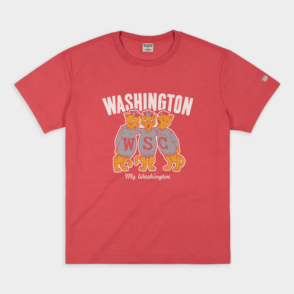 Washington State Singing Cougars Vintage Heavyweight Tee Hoodie, Sweatshirt | PureTeeCo.com