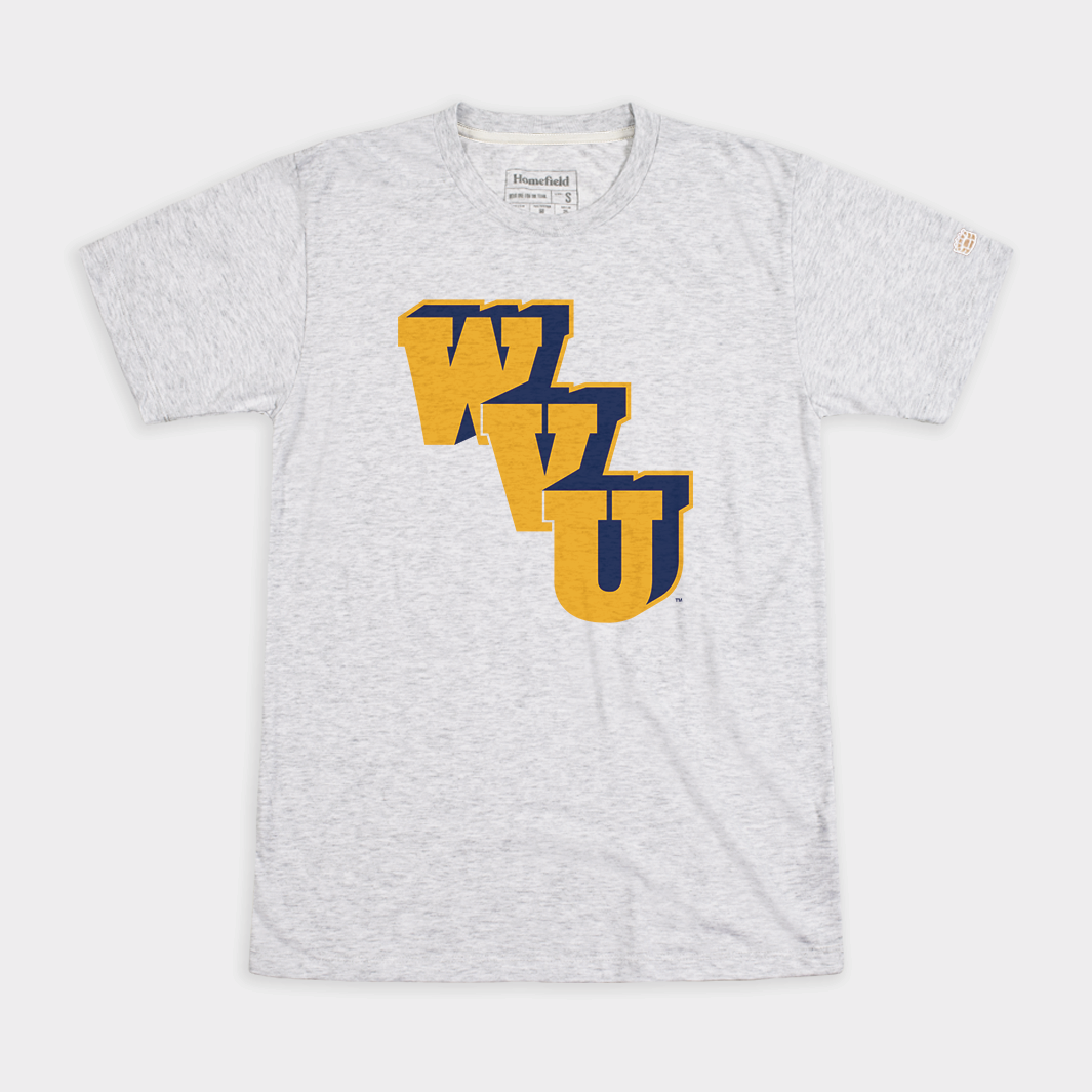 Vintage WVU Block Basketball Logo Tee Style001 Hoodie, Sweatshirt | PureTeeCo.com
