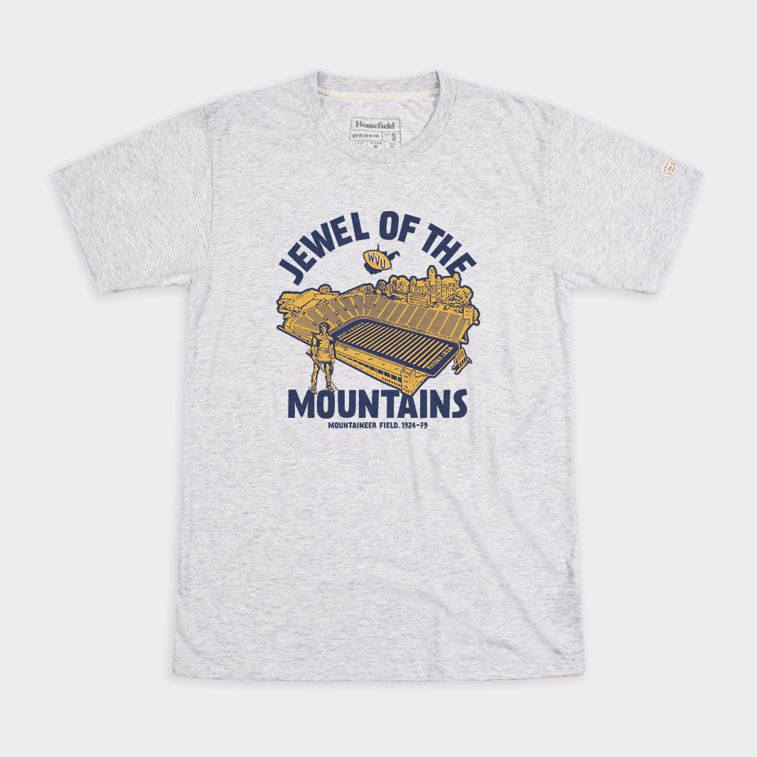 Jewel of the Mountains Vintage WVU Football Tee Style001 Hoodie, Sweatshirt | PureTeeCo.com
