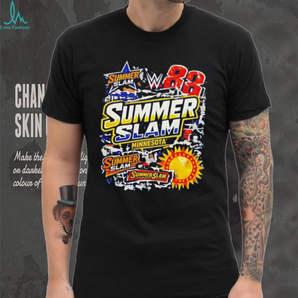 WWE SummerSlam Minnesota Collage Wrestling vintage shirt