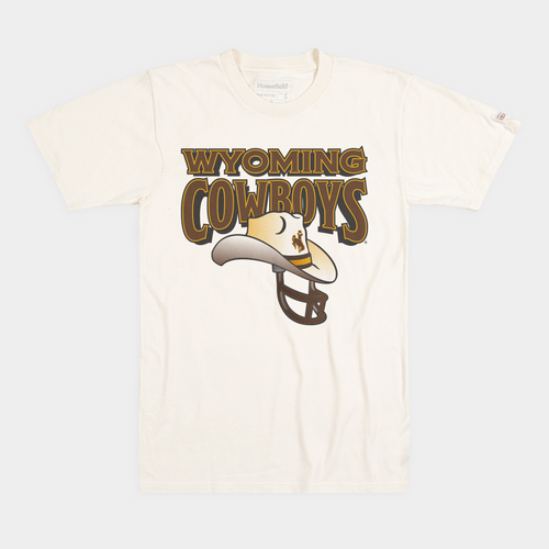 1990s Vintage Wyoming Cowboys Football Helmet Tee Hoodie, Sweatshirt | PureTeeCo.com (Image 1)