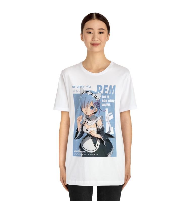 Waifu Rem Anime T-shirt Unisex, Anime Manga Shirt, Anime Shirt, Anime Lovers Shirt, Graphic Anime Tee, Manga Shirt,...