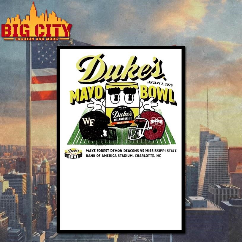 Wake Forest Demon Deacons vs Mississippi State Bulldogs Duke’s Mayo Bowl On January 2 2026 Shirt