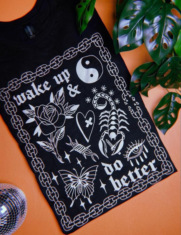 Wake Up & Do Better Unisex Shirt designed by Jade Quail graphic occasion Menswear Top Hoodie, Sweatshirt | PureTeeCo.com