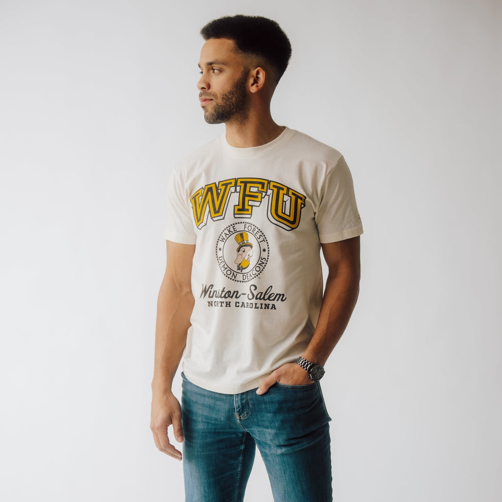Wake Forest Vintage "WFU" Tee Hoodie, Sweatshirt | PureTeeCo.com (Image 2)