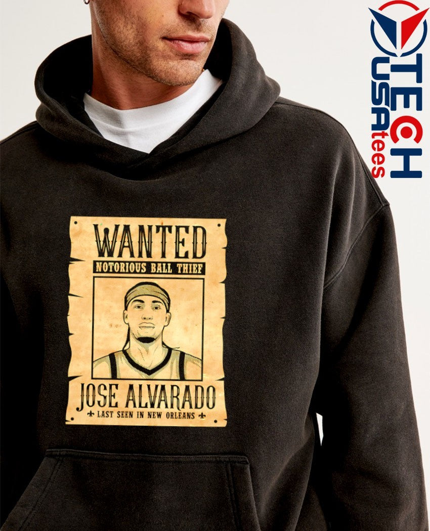 Wanted Notorious Ball Thief Jose Alvarado last seen in New Orleans shirt