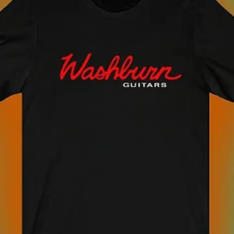 Washburn Guitar Red Logo Men's Black T-shirt Menswear Top Hoodie, Sweatshirt | PureTeeCo.com