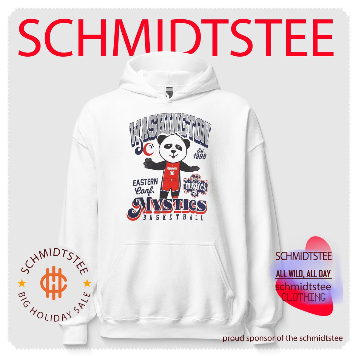 Washington Mystics Eastern Conf est 1998 Land of the Free mascot shirt