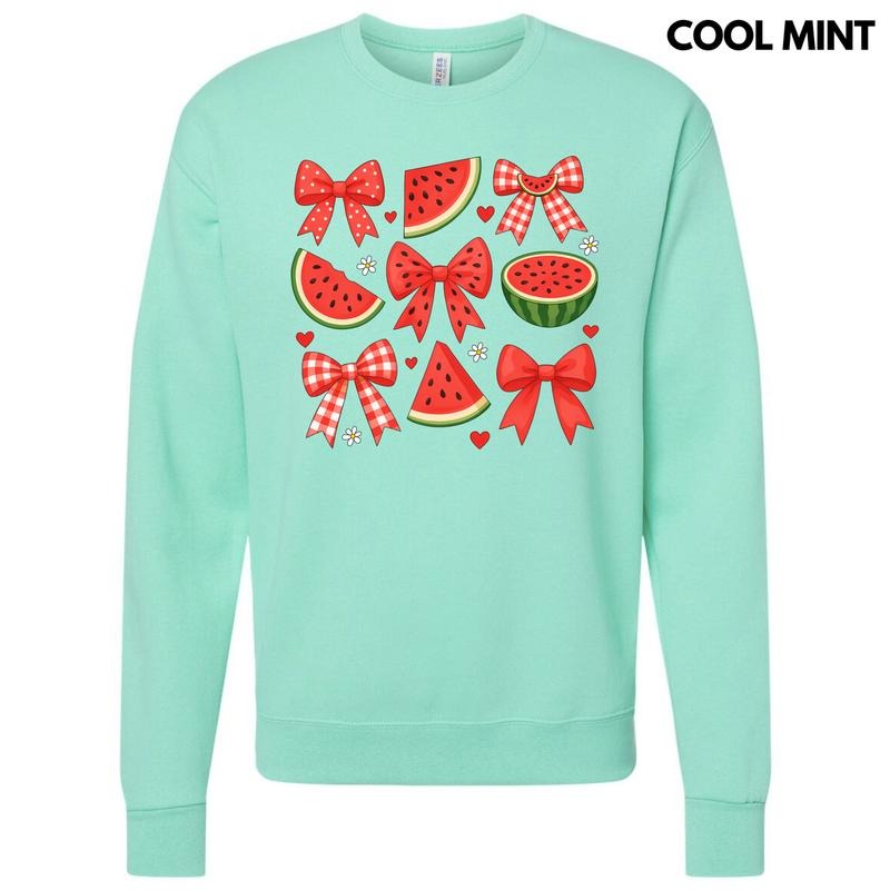 Watermelon Bow Collage Sweatshirt 'NLB' T-Shirts, Hoodie | PureTeeCo.com