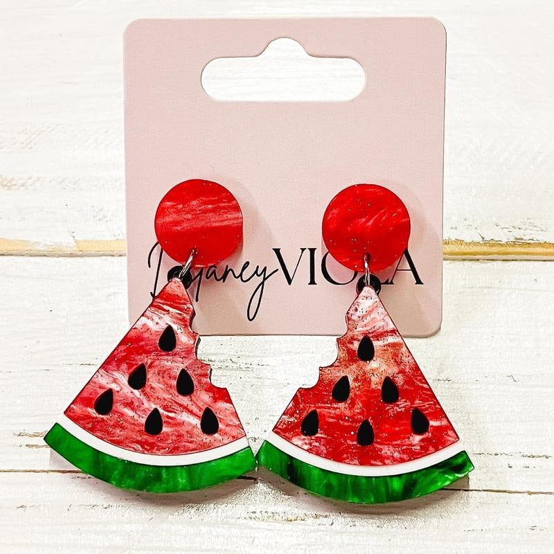 Watermelon Glitter Stud Earrings T-Shirts, Hoodie, Sweatshirt | PureTeeCo.com