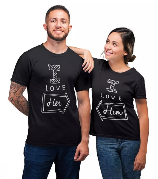 We Are In Love Shirt Couple Him And Her T-shirt Hoodie, Sweatshirt | PureTeeCo.com