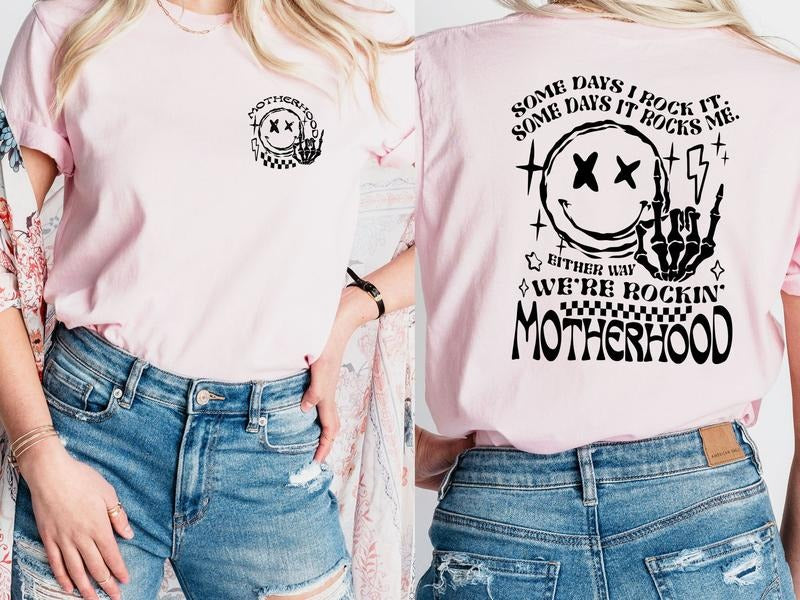 We Are Rocking Motherhood Women's Top - T-Shirts & Sweatshirt Hoodie | PureTeeCo.com