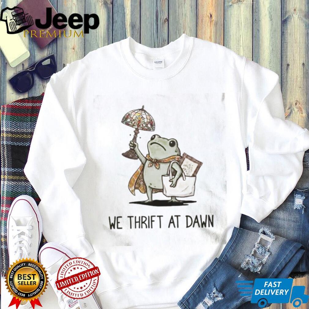 We Thrift At Dawn Frog Stained Glass Lamp Shirt