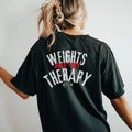 Weights Are My Therapy Gym Pump Cover Oversized s Tshirt For Muscle Mommy Weightlifter Girlfriend Gift For Gym Lover...